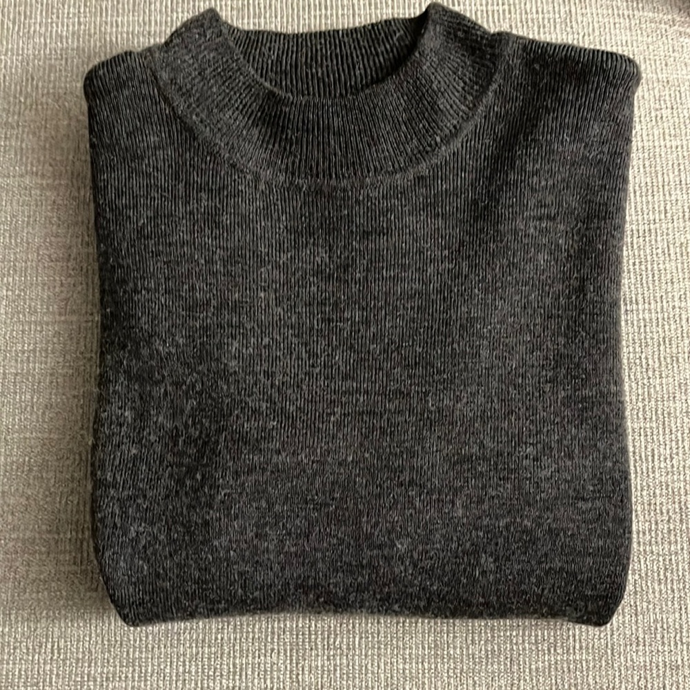 Medium sweater dress that goes up to the knees. Awesome with some knee boots.
